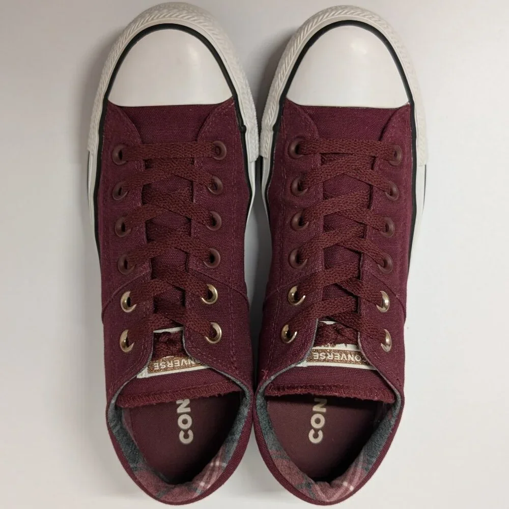 Converse 561739F Women's Madison Ox Low Top Sneaker in Dark Burgundy - Picture 9 of 16